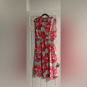 Shoulder Tie Floral Dress